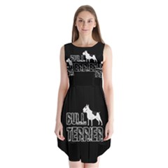 Bull Terrier  Sleeveless Chiffon Dress   by Valentinaart