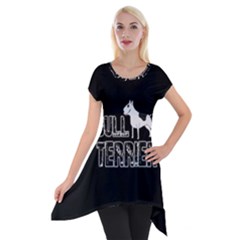 Bull Terrier  Short Sleeve Side Drop Tunic by Valentinaart