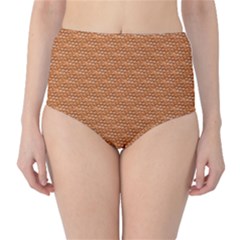 Orange Scales High-waist Bikini Bottoms by Brini