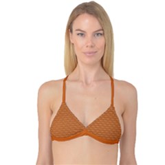 Orange Scales Reversible Tri Bikini Top by Brini