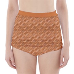 Orange Scales High-waisted Bikini Bottoms by Brini