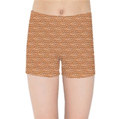 Orange Scales Kids Sports Shorts by Brini