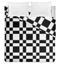 Checkerboard Black And White Duvet Cover Double Side (Queen Size) View2