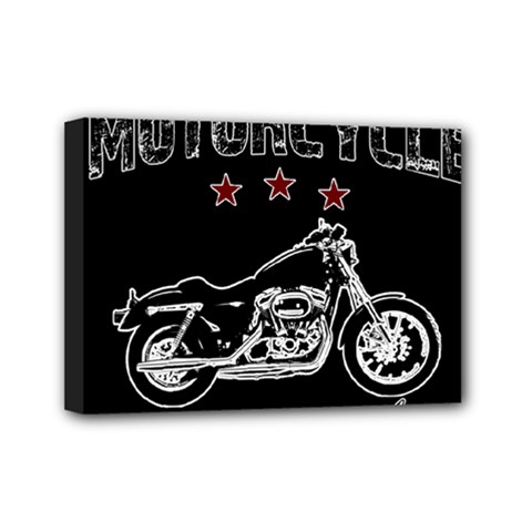 Motorcycle Old School Mini Canvas 7  X 5  by Valentinaart