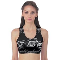 Motorcycle Old School Sports Bra by Valentinaart