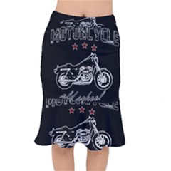 Motorcycle Old School Mermaid Skirt by Valentinaart