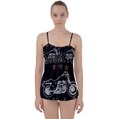 Motorcycle Old School Babydoll Tankini Set by Valentinaart