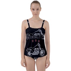 Motorcycle Old School Twist Front Tankini Set by Valentinaart