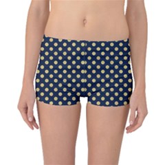 Navy/gold Polka Dots Boyleg Bikini Bottoms by Colorfulart23