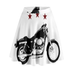 Motorcycle Old School High Waist Skirt by Valentinaart