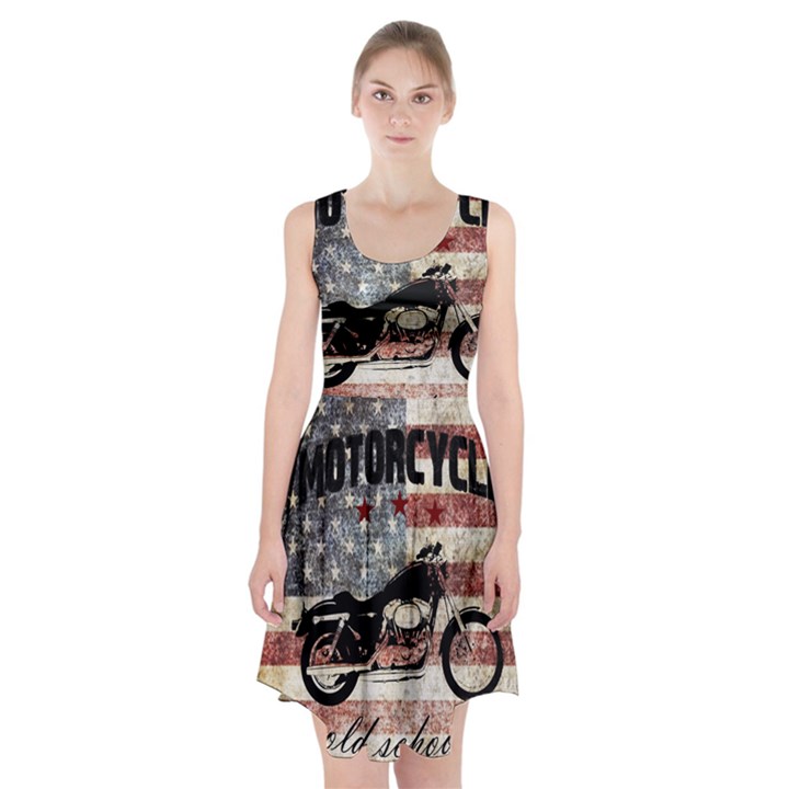 Motorcycle old school Racerback Midi Dress