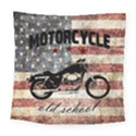 Motorcycle old school Square Tapestry (Large) View1