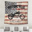 Motorcycle old school Square Tapestry (Large) View2