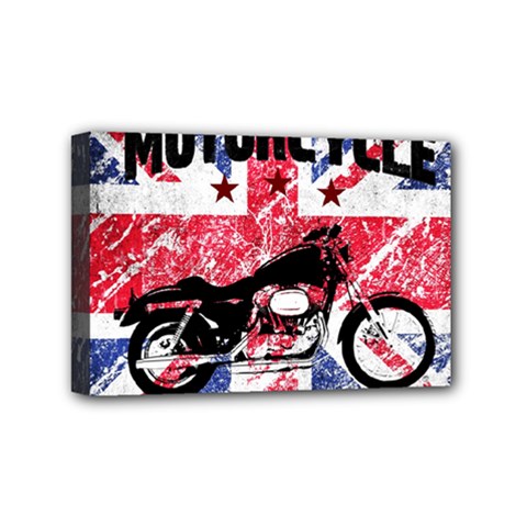 Motorcycle Old School Mini Canvas 6  X 4  by Valentinaart