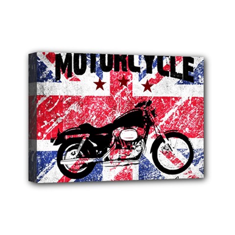 Motorcycle Old School Mini Canvas 7  X 5  by Valentinaart