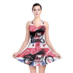 Motorcycle Old School Reversible Skater Dress by Valentinaart