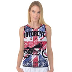 Motorcycle Old School Women s Basketball Tank Top by Valentinaart