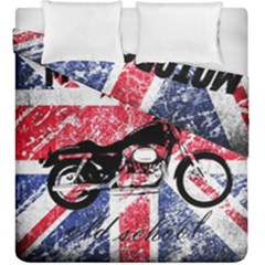 Motorcycle Old School Duvet Cover Double Side (king Size) by Valentinaart