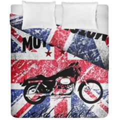 Motorcycle Old School Duvet Cover Double Side (california King Size) by Valentinaart