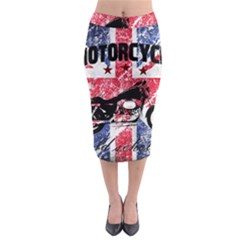 Motorcycle Old School Midi Pencil Skirt by Valentinaart