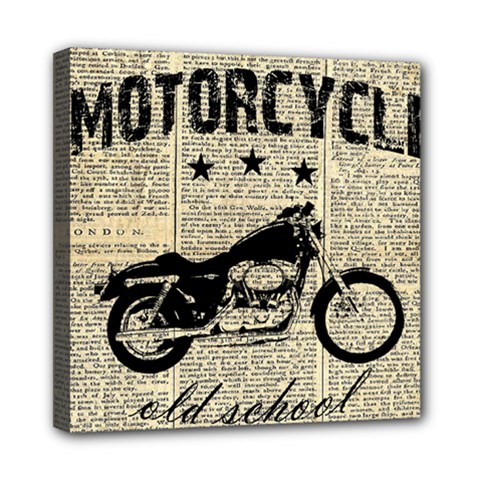 Motorcycle Old School Mini Canvas 8  X 8  by Valentinaart