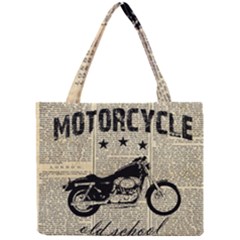 Motorcycle Old School Mini Tote Bag by Valentinaart