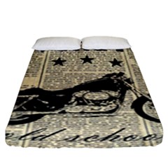 Motorcycle Old School Fitted Sheet (king Size) by Valentinaart