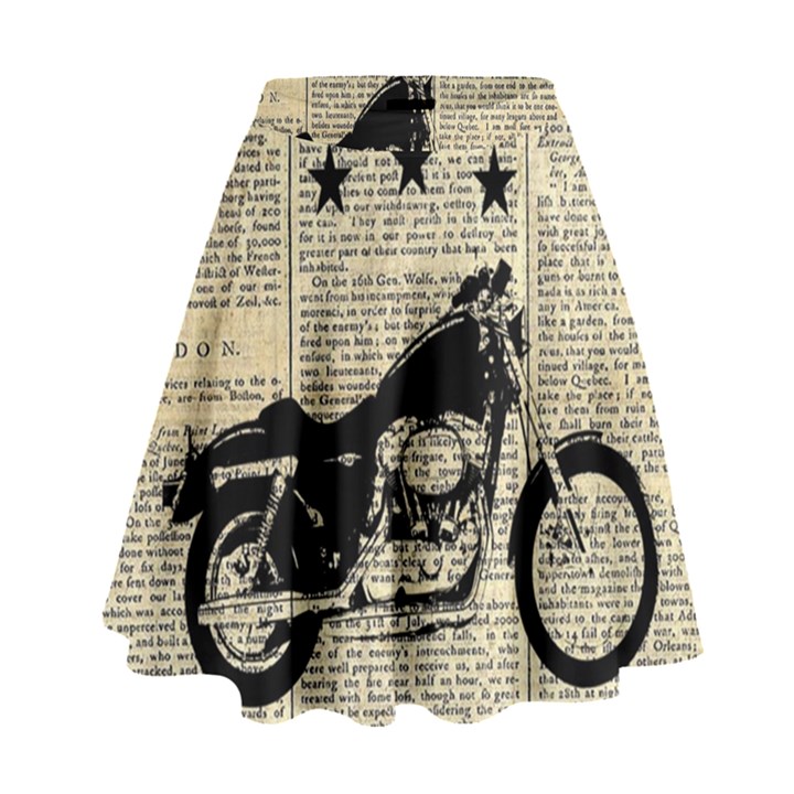 Motorcycle old school High Waist Skirt