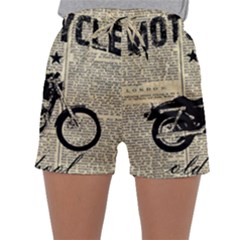 Motorcycle Old School Sleepwear Shorts by Valentinaart