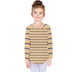 Colored Zig Zag Kids  Long Sleeve Tee