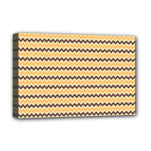 Colored Zig Zag Deluxe Canvas 18  X 12   by Colorfulart23