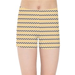 Colored Zig Zag Kids Sports Shorts