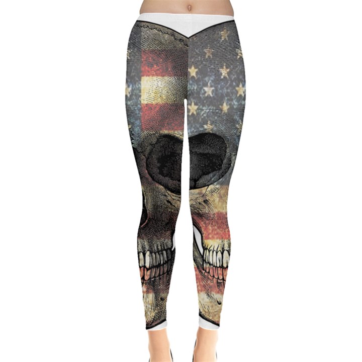 American flag skull Leggings 