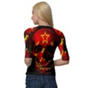 Russian flag skull Quarter Sleeve Tee View2