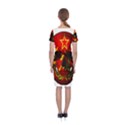 Russian flag skull Classic Short Sleeve Midi Dress View2