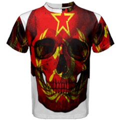 Russian Flag Skull Men s Cotton Tee by Valentinaart