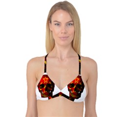 Russian Flag Skull Reversible Tri Bikini Top by Valentinaart