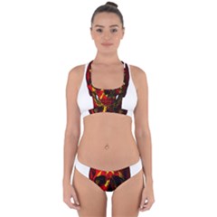 Russian Flag Skull Cross Back Hipster Bikini Set by Valentinaart