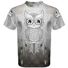 Wonderful Owl, Mandala Design Men s Cotton Tee by FantasyWorld7