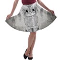 Wonderful Owl, Mandala Design A-line Skater Skirt View1