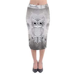 Wonderful Owl, Mandala Design Midi Pencil Skirt by FantasyWorld7