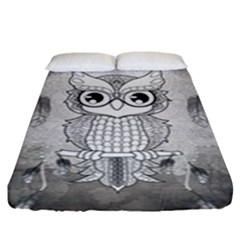 Wonderful Owl, Mandala Design Fitted Sheet (king Size) by FantasyWorld7