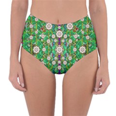 Pearl Flowers In The Glowing Forest Reversible High-waist Bikini Bottoms by pepitasart