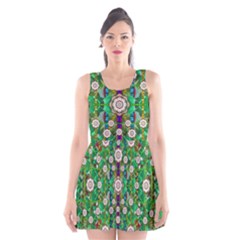 Pearl Flowers In The Glowing Forest Scoop Neck Skater Dress