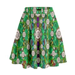 Pearl Flowers In The Glowing Forest High Waist Skirt