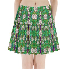 Pearl Flowers In The Glowing Forest Pleated Mini Skirt by pepitasart