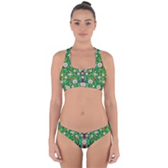 Pearl Flowers In The Glowing Forest Cross Back Hipster Bikini Set by pepitasart