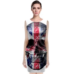 Uk Flag Skull Classic Sleeveless Midi Dress by Valentinaart