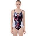 UK flag skull Cut Out Top Tankini Set View1