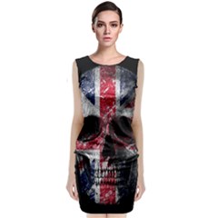 Uk Flag Skull Classic Sleeveless Midi Dress by Valentinaart